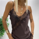 canotta effetto raso e pizzo see